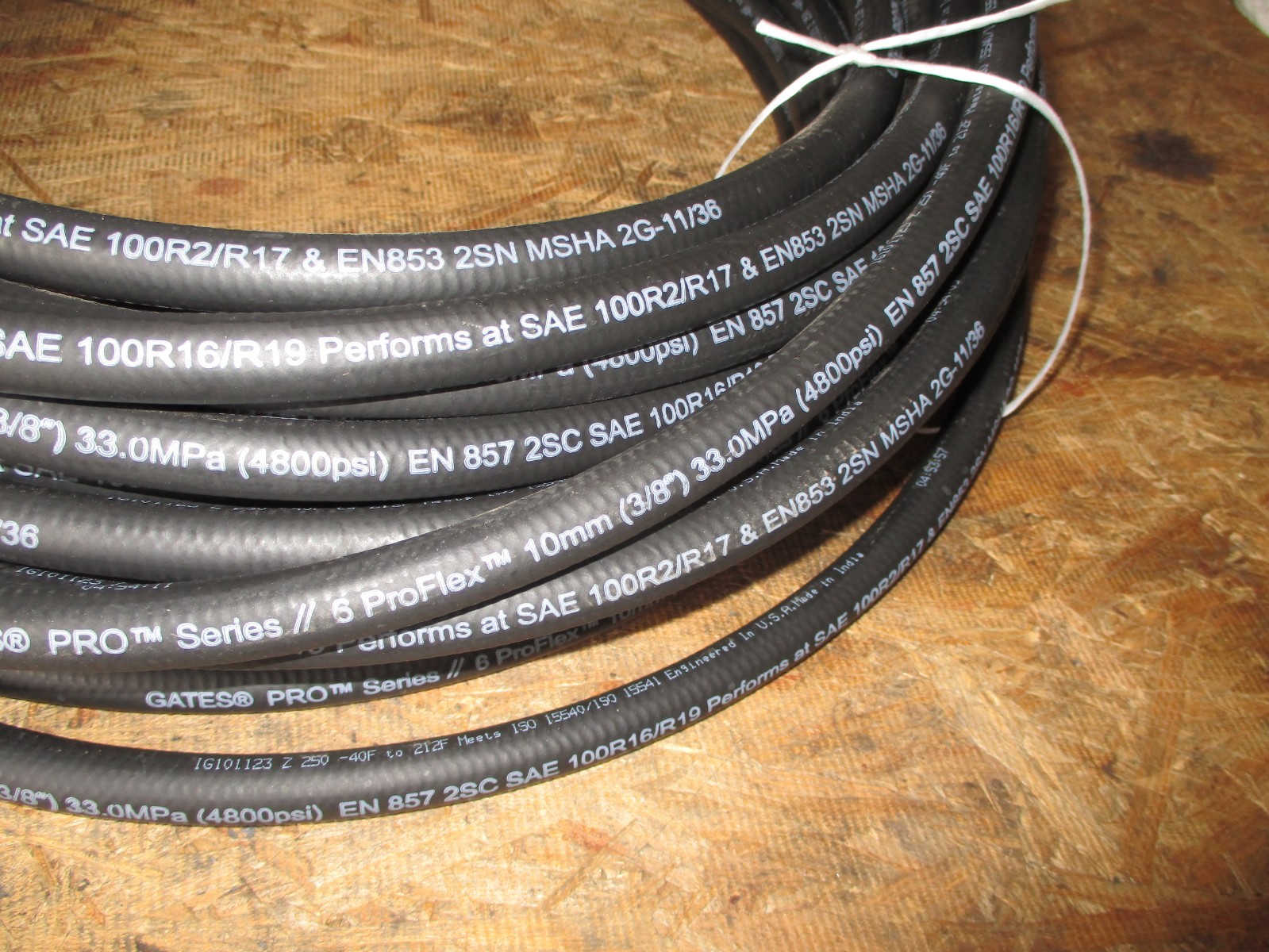 GATES HYDRAULIC HOSE 6 PRO SERIES PROFLEX 3/8″ 50′ FEET SAE 100R16/R17 4800 PSI
