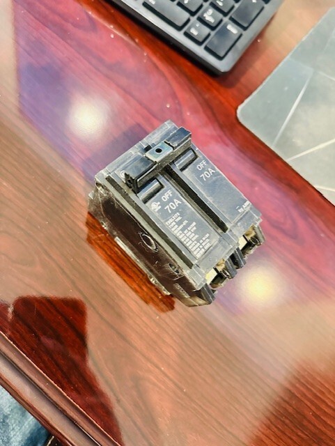 GE THQL2170, 70 Amp, 240 Volt, 2 Pole, Plug-In Circuit Breaker