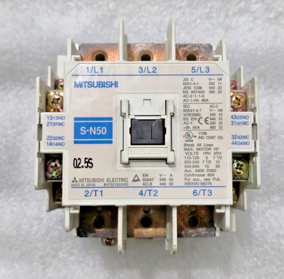 MITSUBISHI S-N50 MAGNETIC CONTACTOR 50/60HZ FREE FAST SHIPPING FEDEX