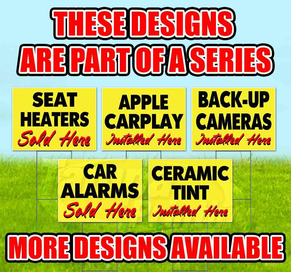 RADIOS AND NAVIGATION SOLD HERE Yard Sign Corrugated Plastic Bandit Lawn Decor