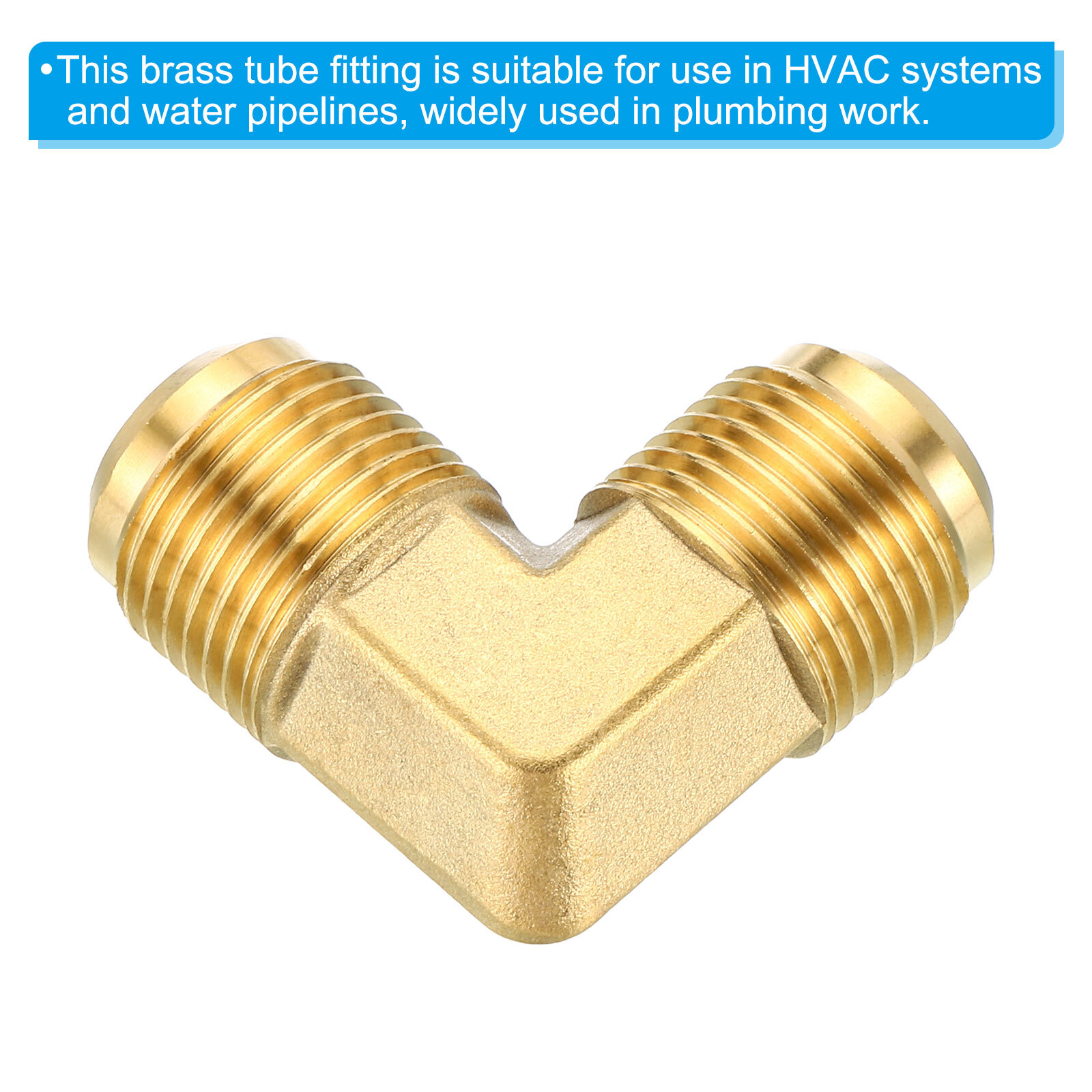 2 Pack 5/8″ x 5/8″ Brass Fitting Flare 90 Degree Elbow Tube Fitting