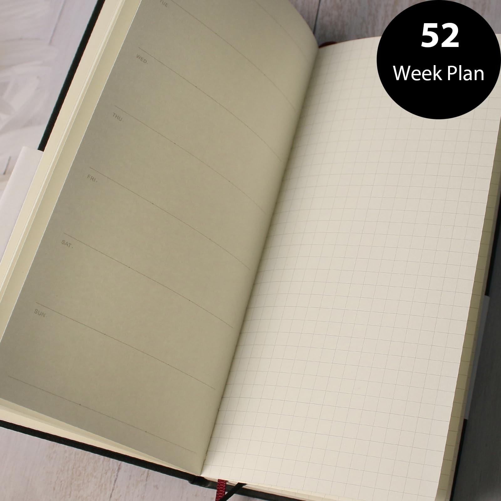 Fromthenon PU Leather Weekly Plan Portable 7.4 x 3.7 x 0.6 inches, Black
