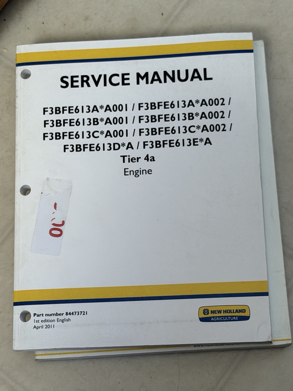 Case New Holland F3BFE6I3 Engine Service Manual