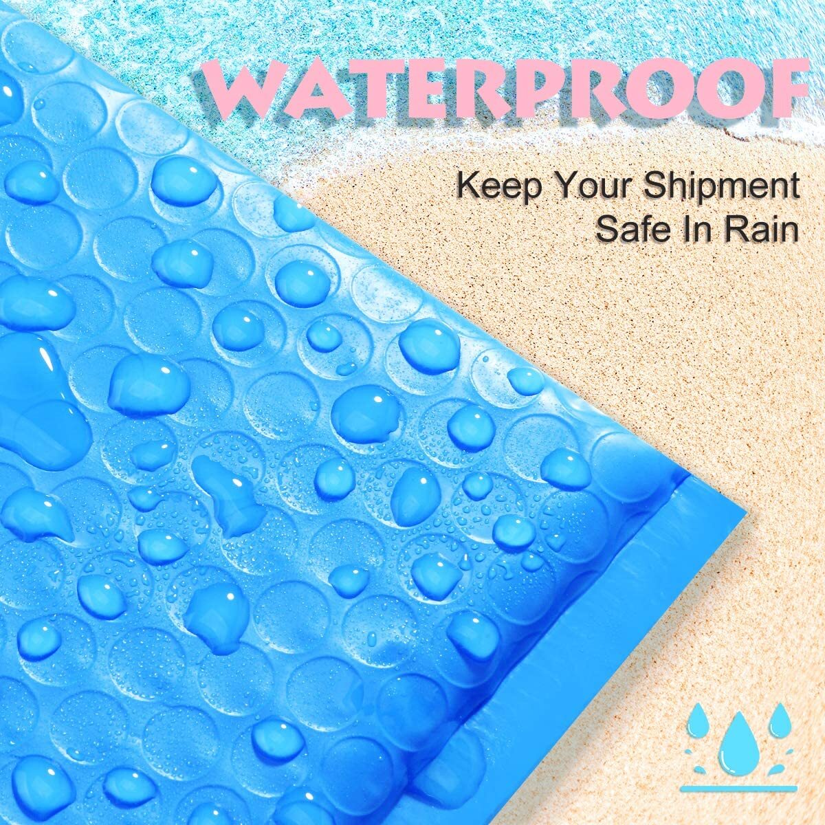 Blue Poly Bubble Padded Shipping Mailers #000 #00 #0 #CD #1 #2 #3 #4 #5 #6 #7