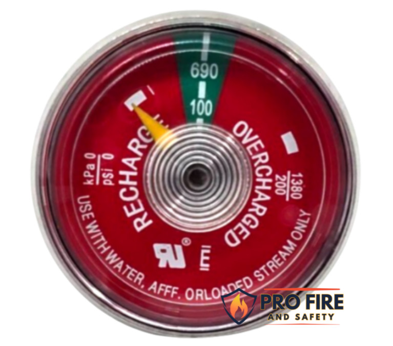 Ansul Water Fire Extinguisher 100 PSI Pressure Gauge