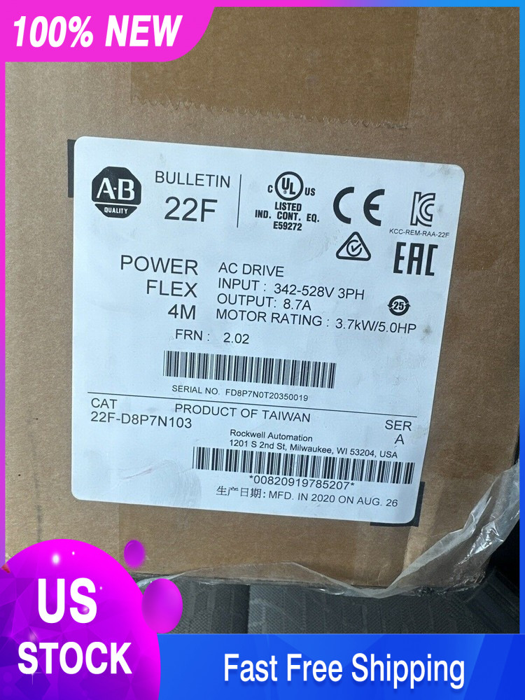 22F-D8P7N103 Allen Bradley PowerFlex4M AC Drive New Factory Sealed