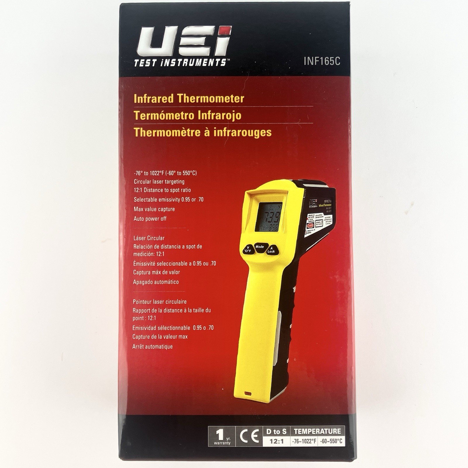 New UEi Infrared Thermometer Test Instruments Equipment INF165C 1 IR -76 to1022F