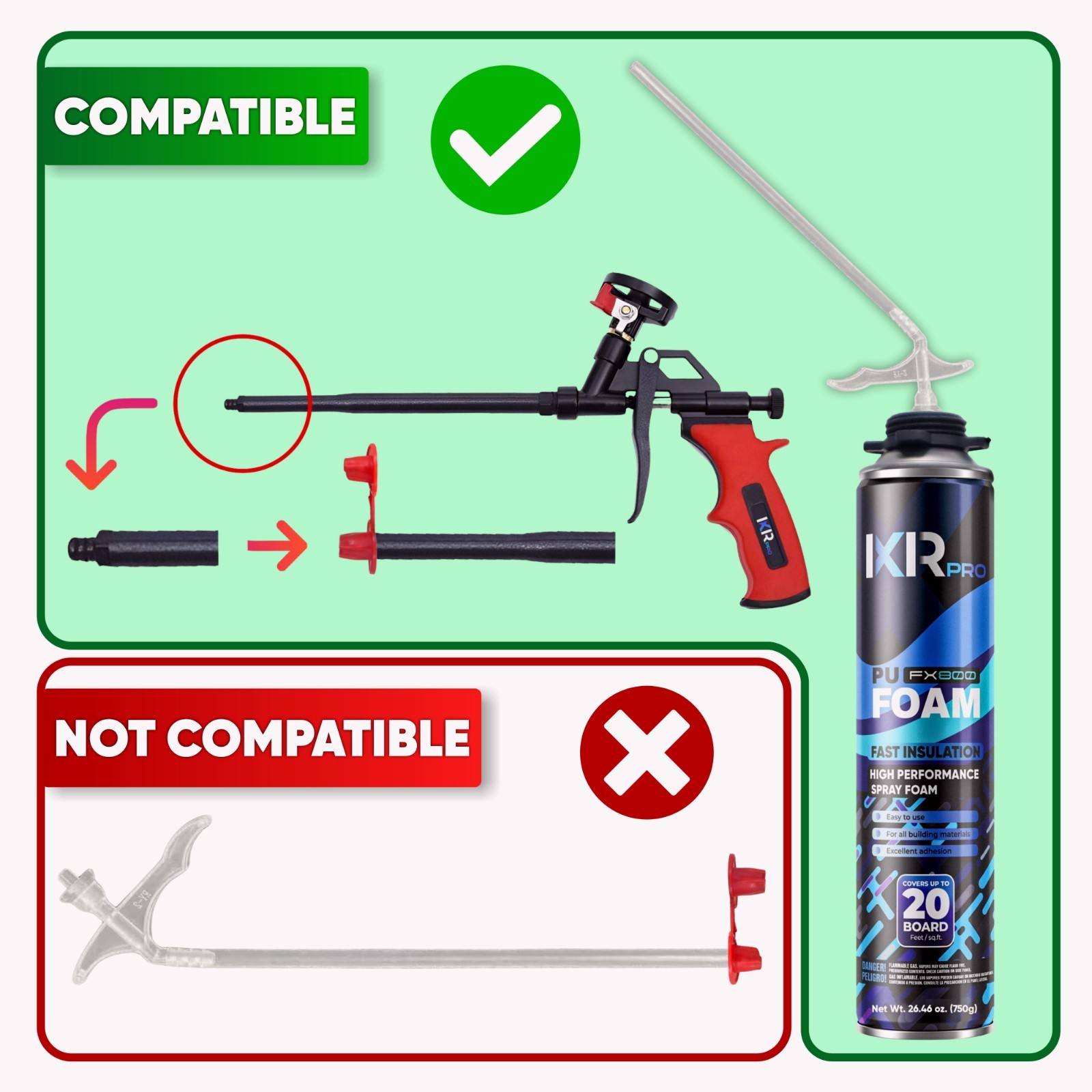 Spray Foam Insulation Can (6 x 23.1 oz. (655 g)) Expanding Foam Sealant