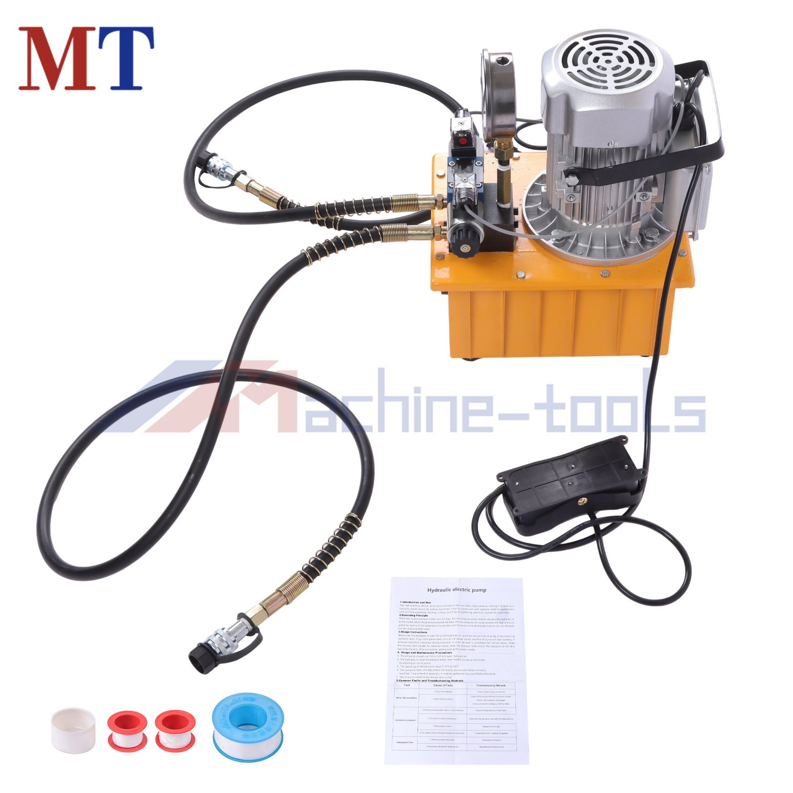 8L Solenoid Hydraulic Pump 10000 PSI Double Acting 0.7L/min