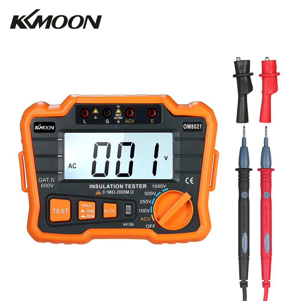 KKmoon Insulation Resistance Tester Meter 1000V Ground Megger Megohmmeter T6J5