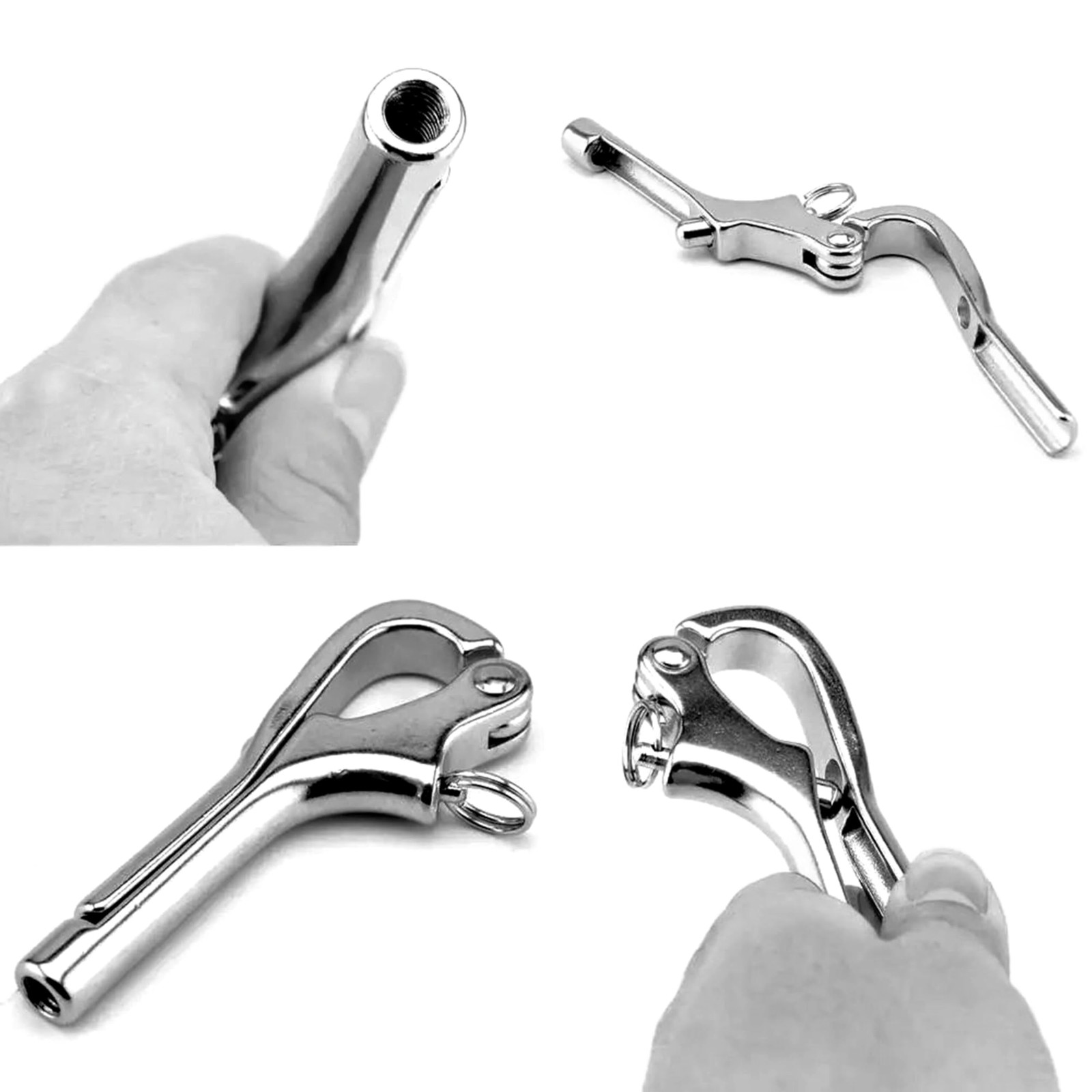 3 Inch Overall Length 316 Stainless Steel Openable Pelican Hook Shackle M6 Bolt