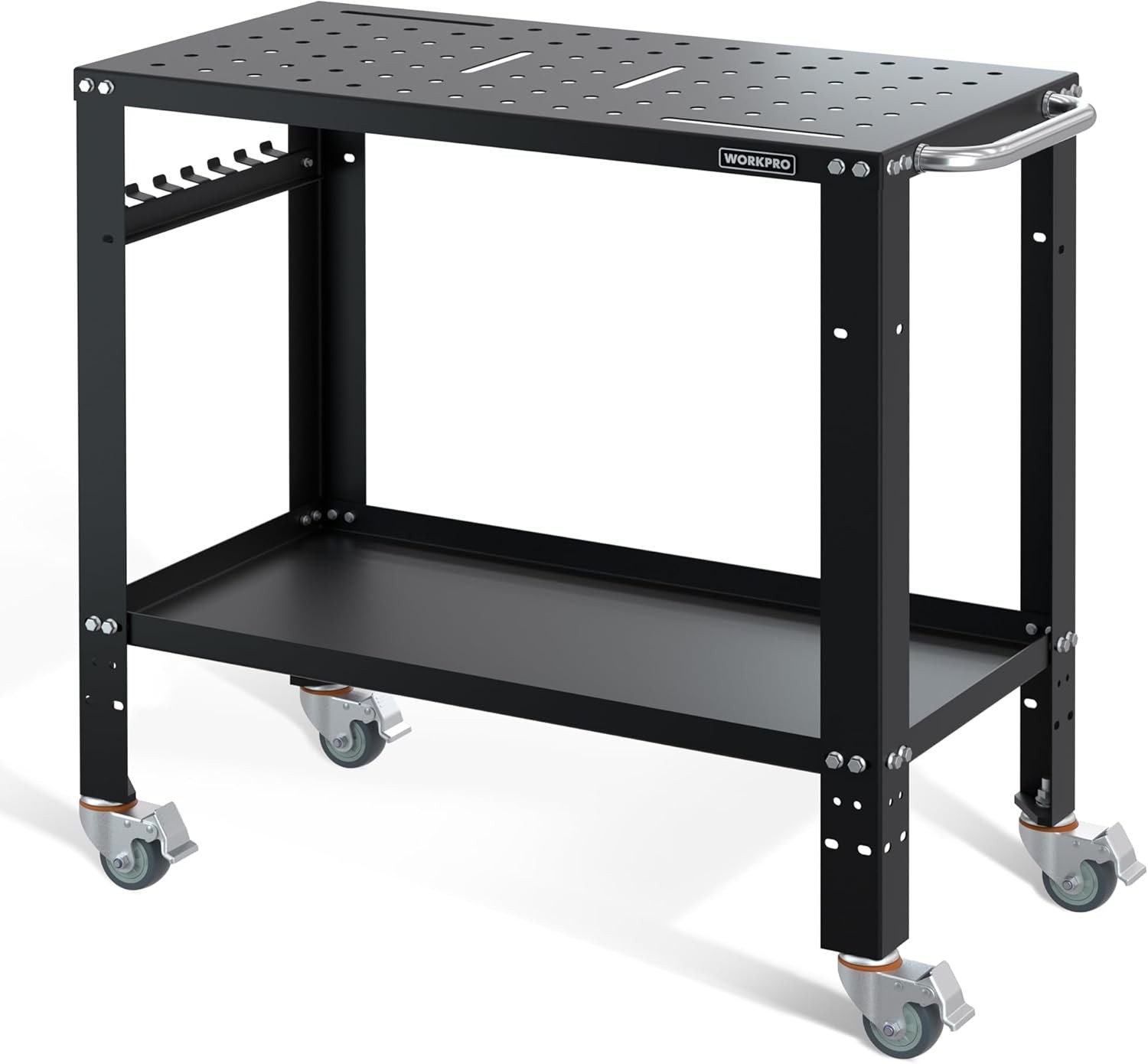 WORKPRO 36″×18″ Welding Table 1200 lbs Load Capacity 5/8″ Hole Welding Workbench