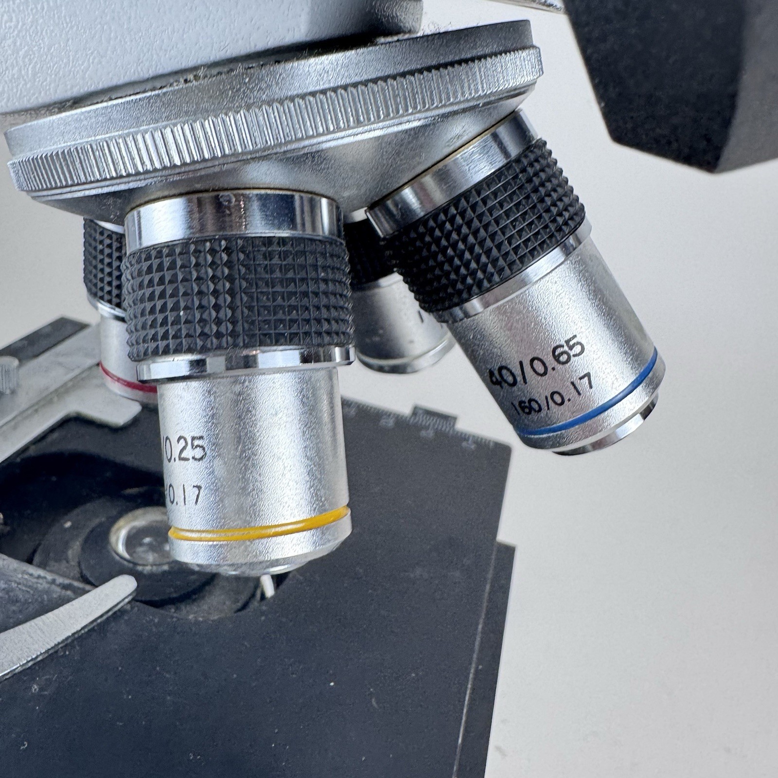 PSS Select Laboratory Compound Binocular Microscope + 4X 10X 40X 100X Objectives