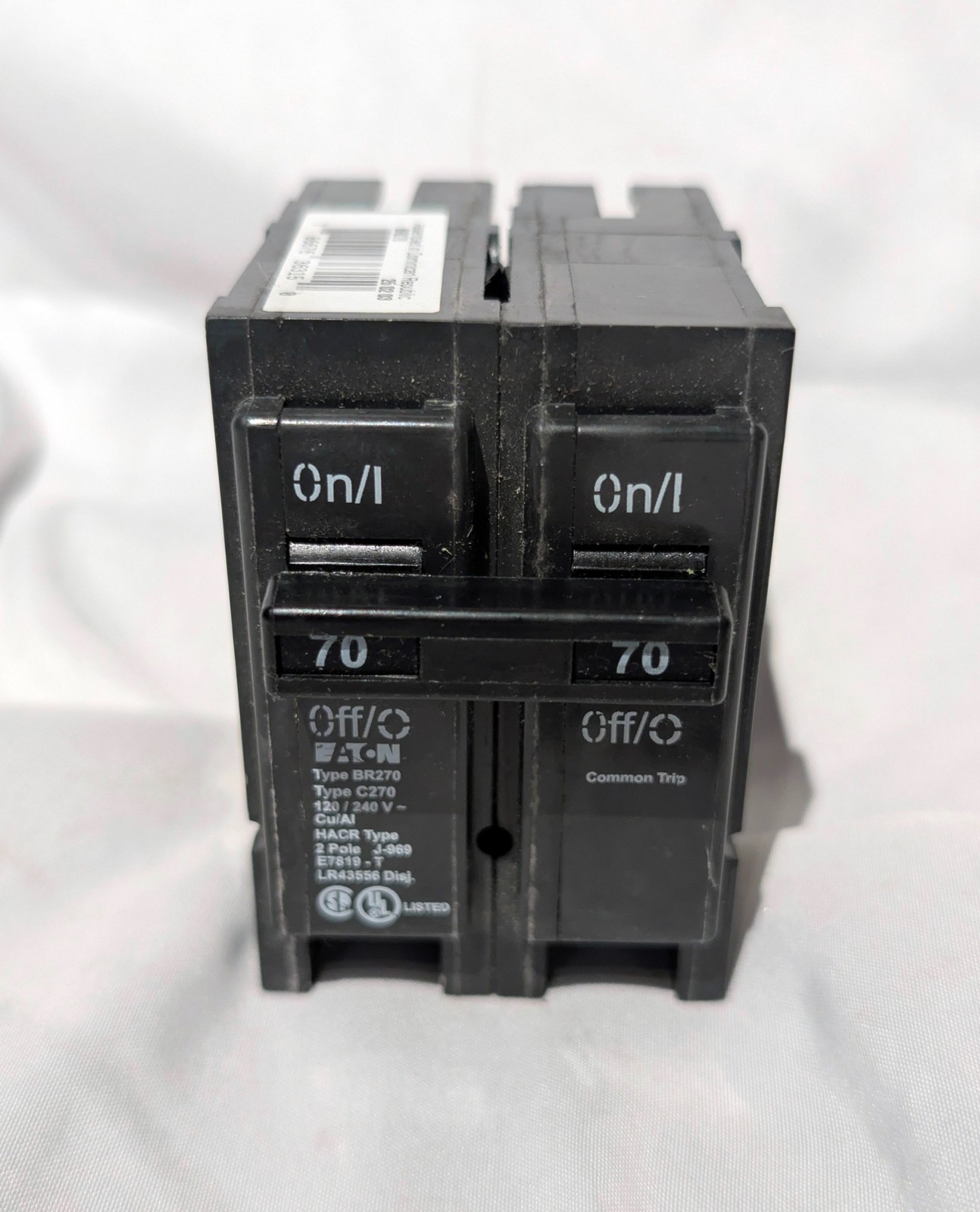 Eaton BR270 120/240V 70-Amps 2-Pole Plug-In Magnetic Circuit Breaker