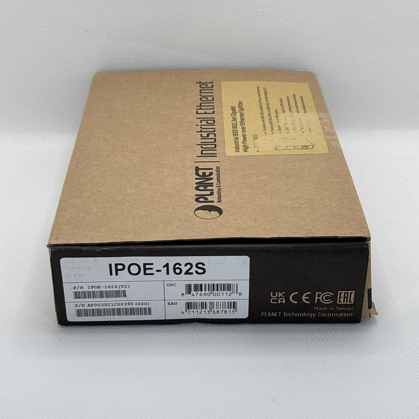 PLANET IPOE-162S / IPOE162S IP30 Industrial 802.3at Gigabit High Power Splitter