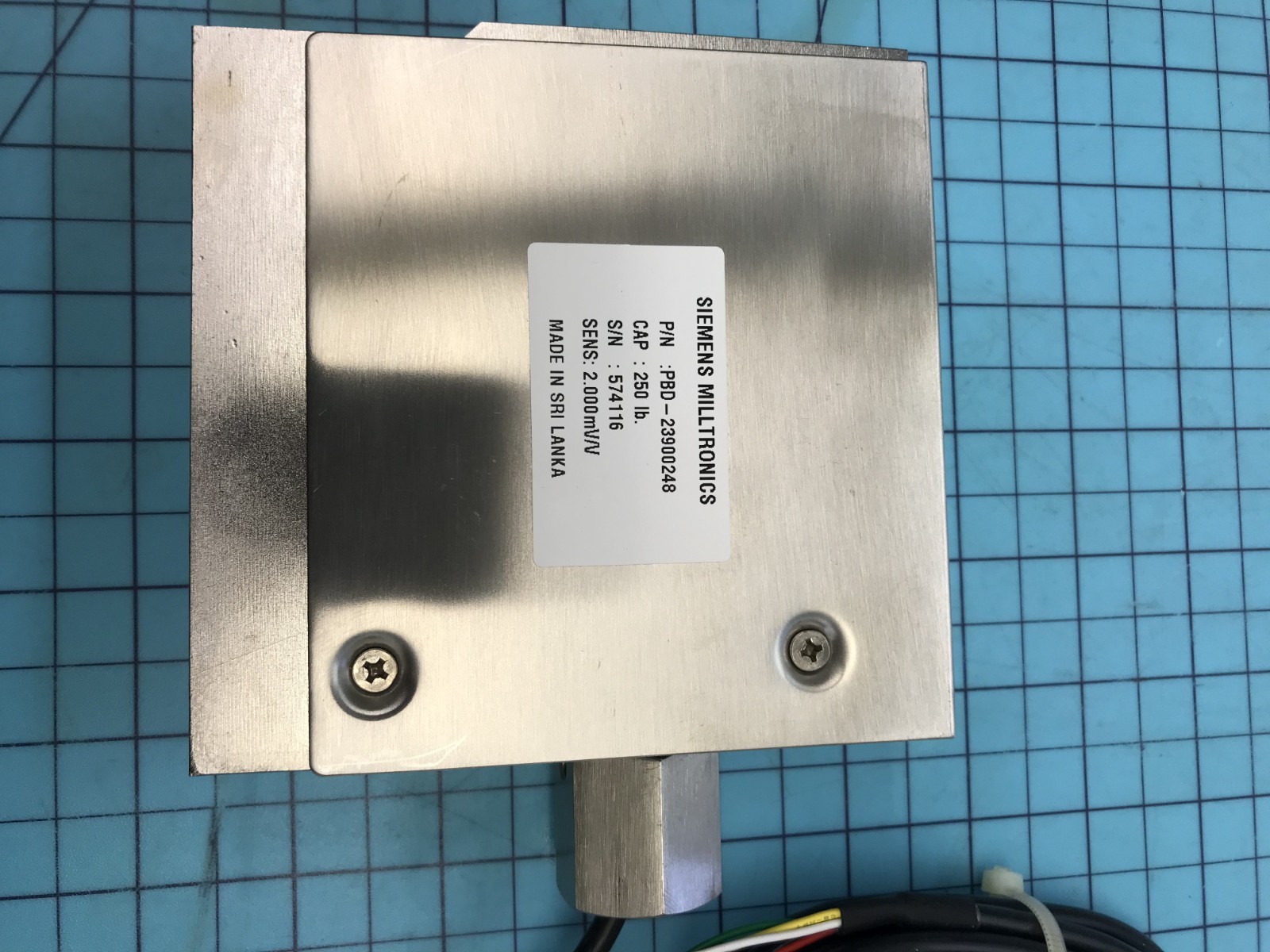Siemens PBD-23900248 Stainless Steel Load Cell – 250 lb (113.4 kg) Capacity