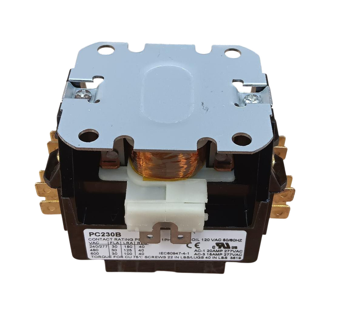 Definite Purpose Contactor, 2 Pole, 30 Amps, 120 Coil Voltage, C230B