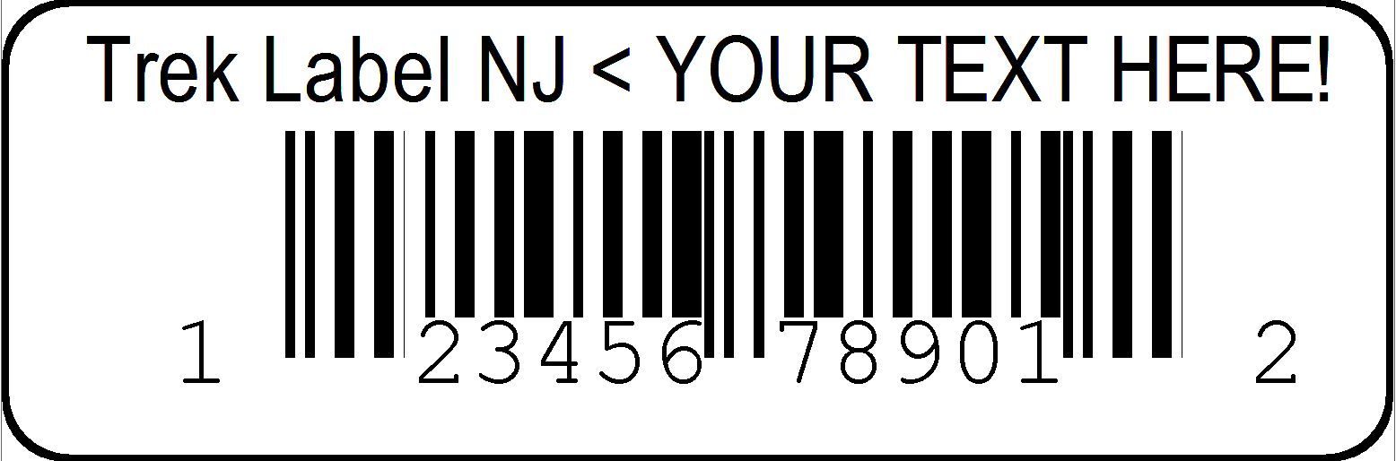 Custom Printed UPC Bar Code Number Label Stickers with YOUR provided SAME number