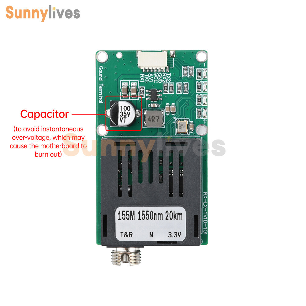 TTL Optical Transceiver Module TTL to Fiber Module FC RX/TX/AV/VCC/GND for Drone