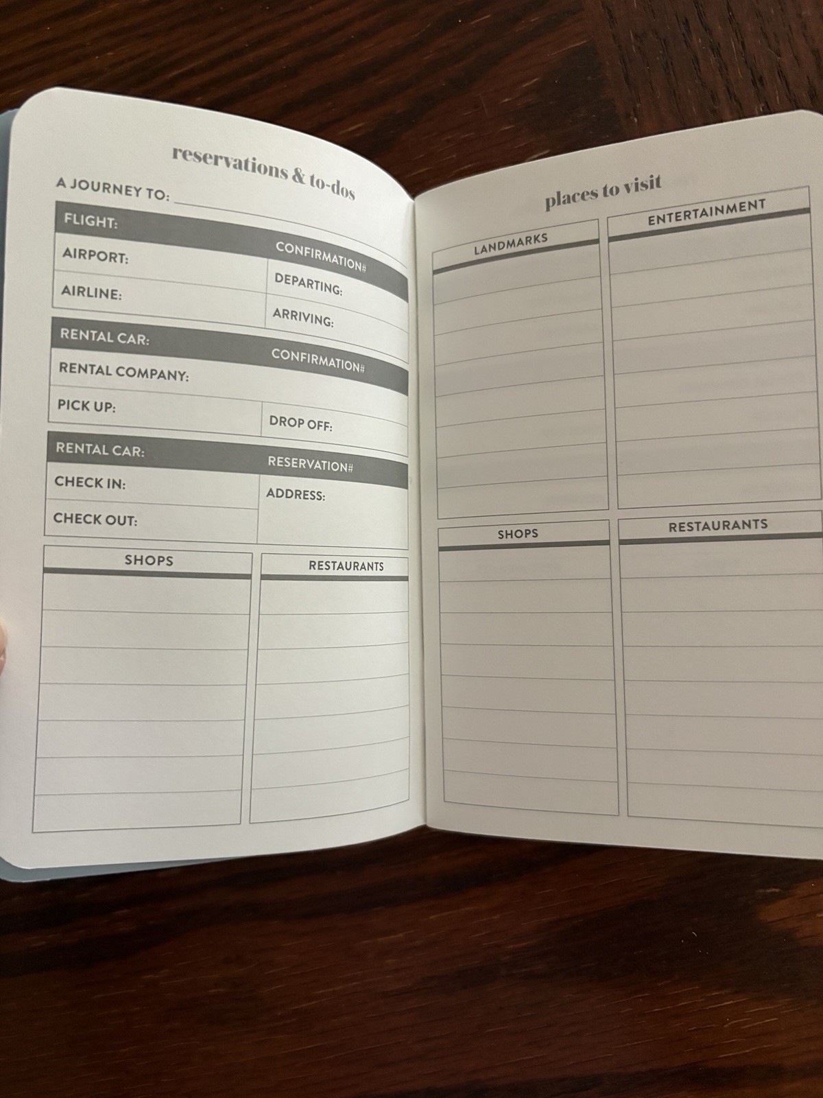 Erin Condren Mini Travel Journals Daily Adventures & Places to Visit 3.5 x 5.5