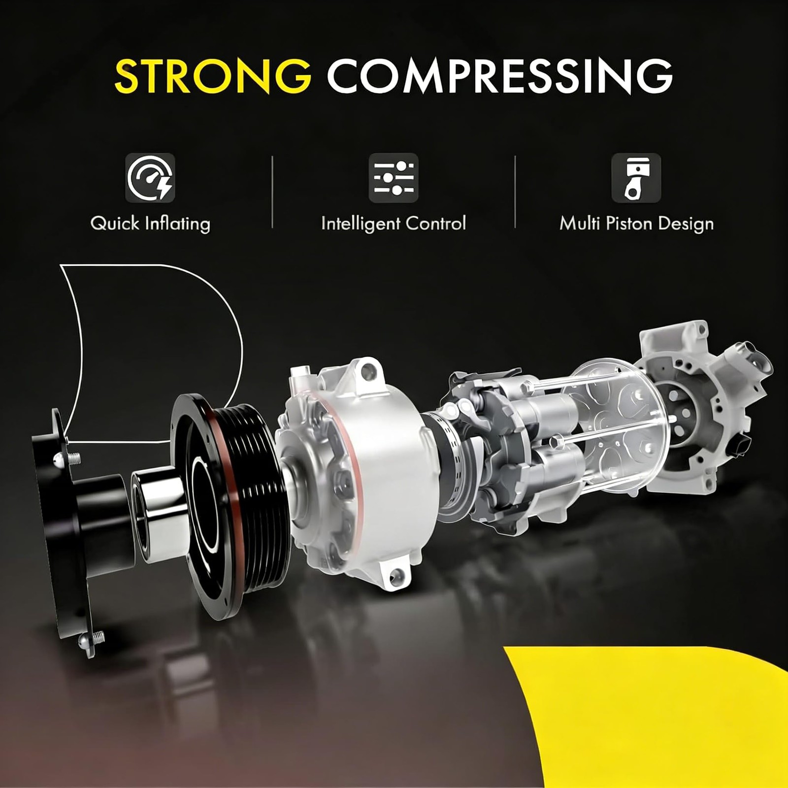 21351 A/C Compressor 2003-2009 Toyota 4Runner 4.0L 2007-2009 FJ Cruiser 4.0L