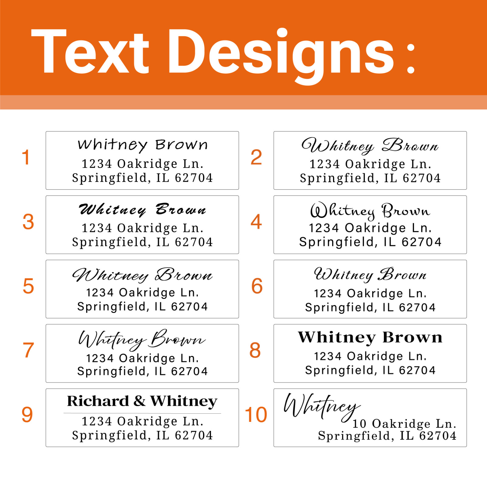 Custom White Address Labels Roll Personalized Return Label for everyday mails