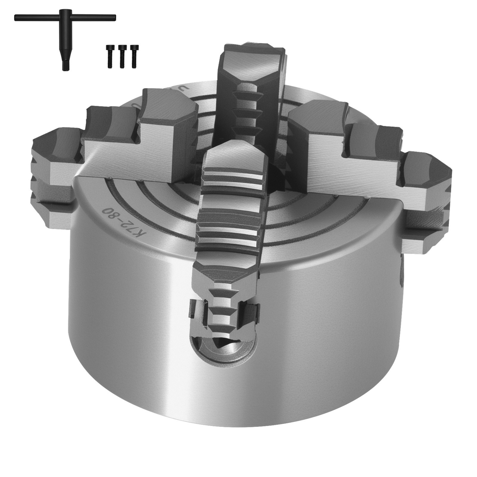 3 Inch 4-Jaw Self-Centering Lathe Chuck for Drilling Milling Machine 3D