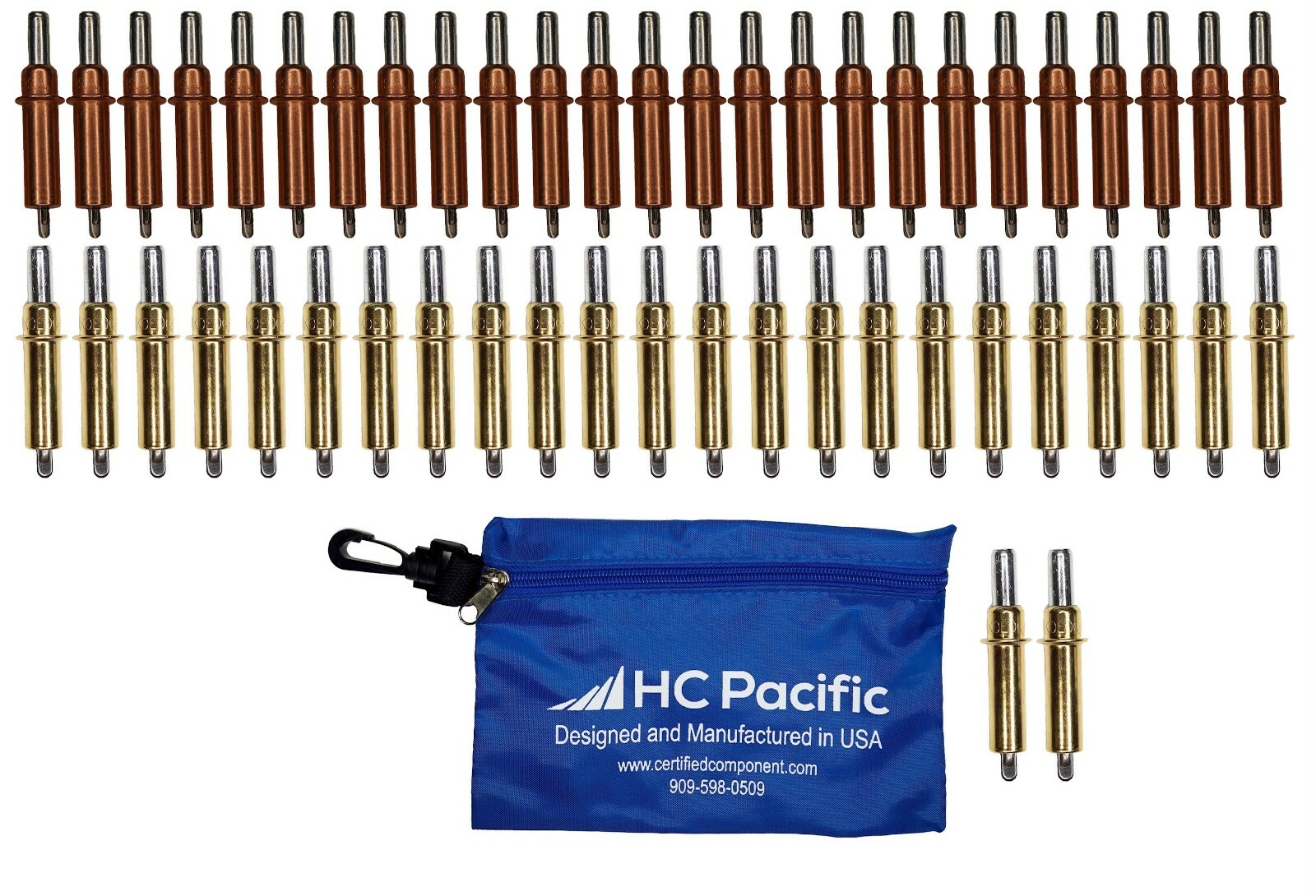 25 each C1/8 & C3/16 Cleco Fasteners (Made in USA) & Pouch