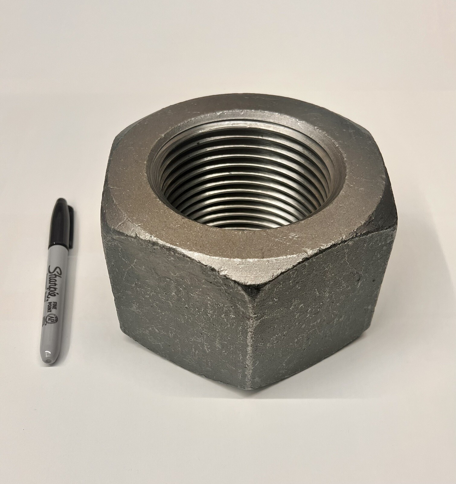 (2) 3-3/4”-4 Heavy Hex Nut Large huge 3-3/4-4, 3-3/4, truck nutz (18 lbs ea nut)