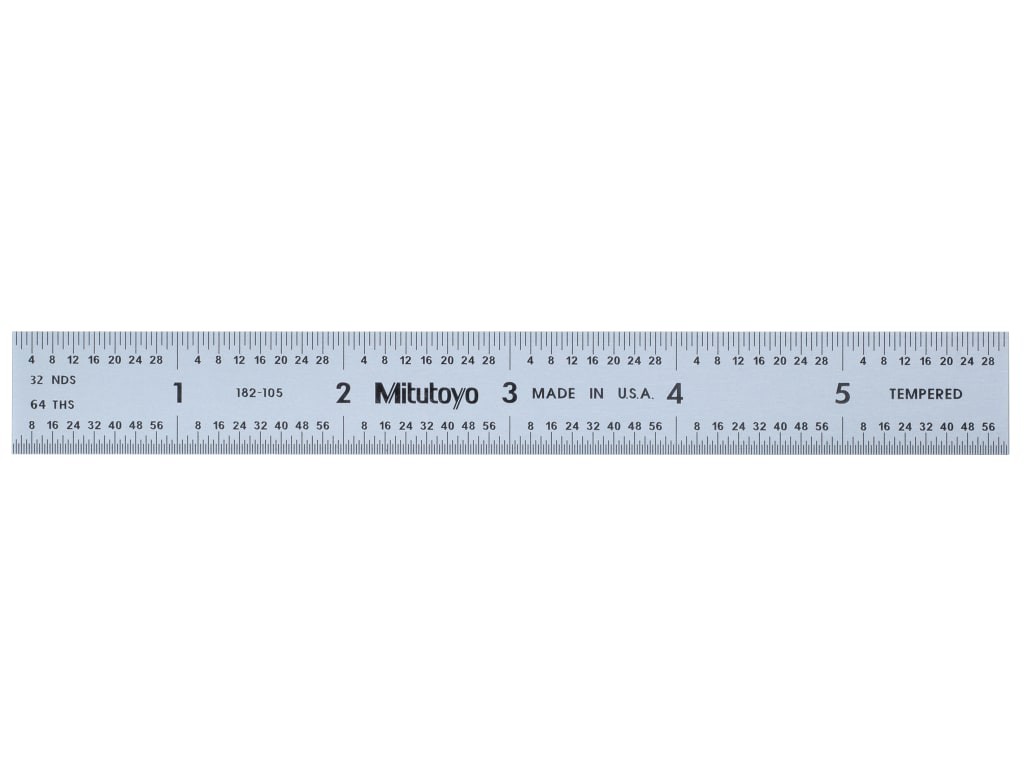 Mitutoyo 182-105 – SERIES 182, WIDE RIGID STEEL RULE, Size – 6in x 150mm,