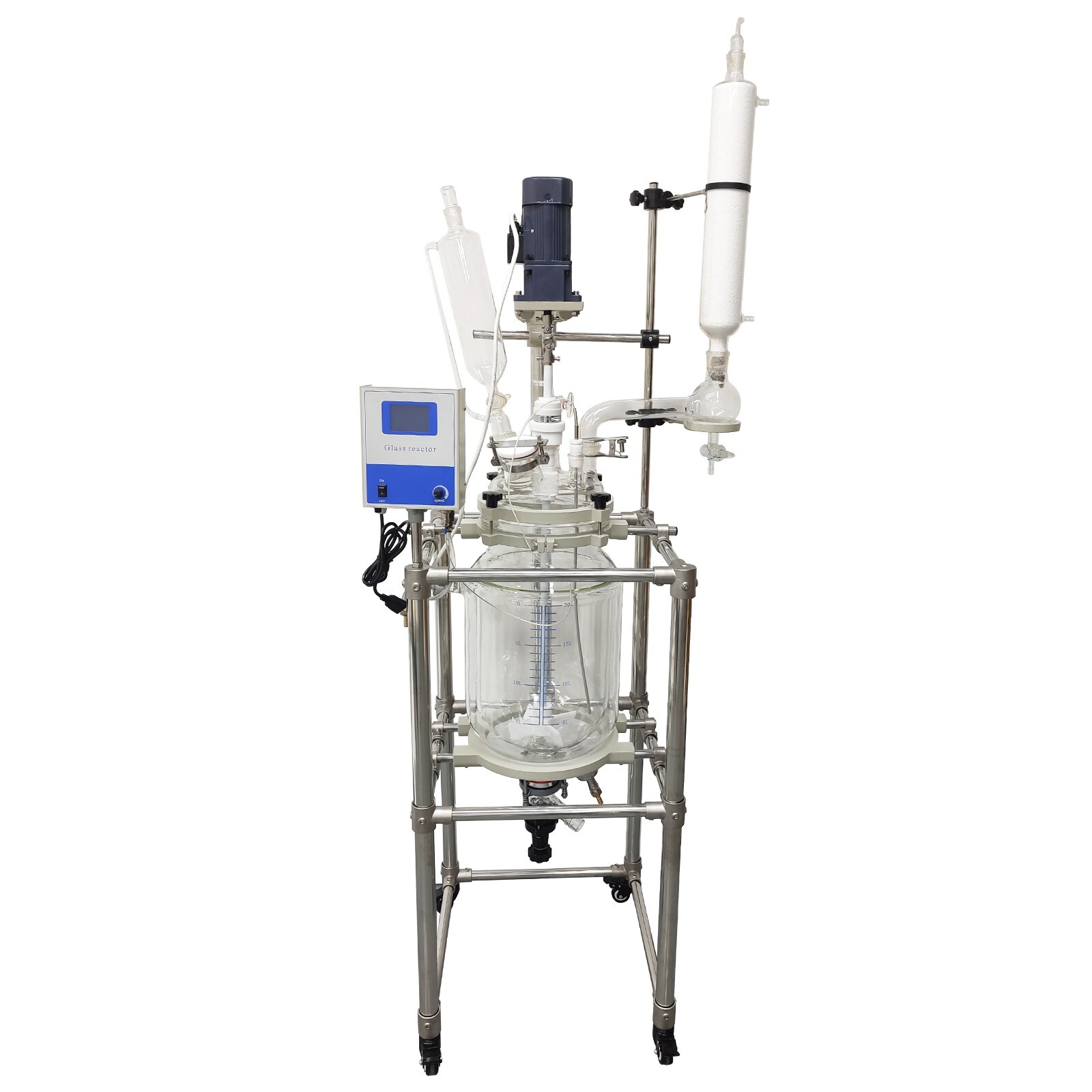 20L Jacketed Glass Reactor Jacketed Reactor 110V Jacketed Pilot Plant Reactors L