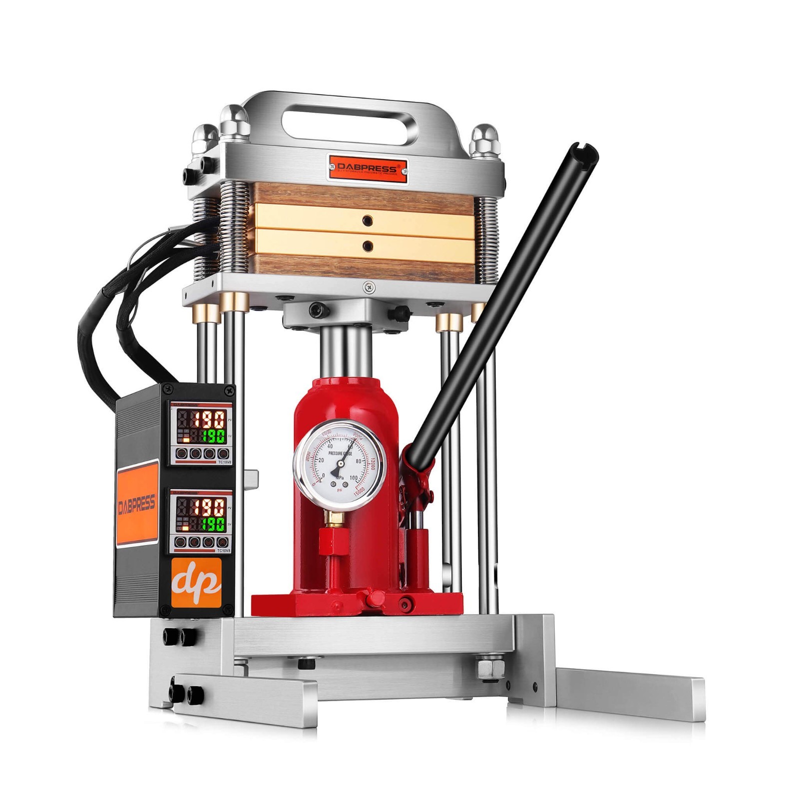 Dabpress Truebar 10 Ton Flagship Press with a Pressure Gauge – 4×7″ Heat Plates