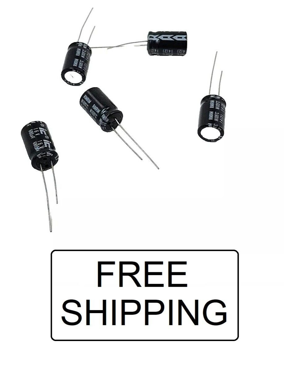 (5x) 680uF – 16V – 105°C – Radial Lead Electrolytic Cap. – +/- 20%