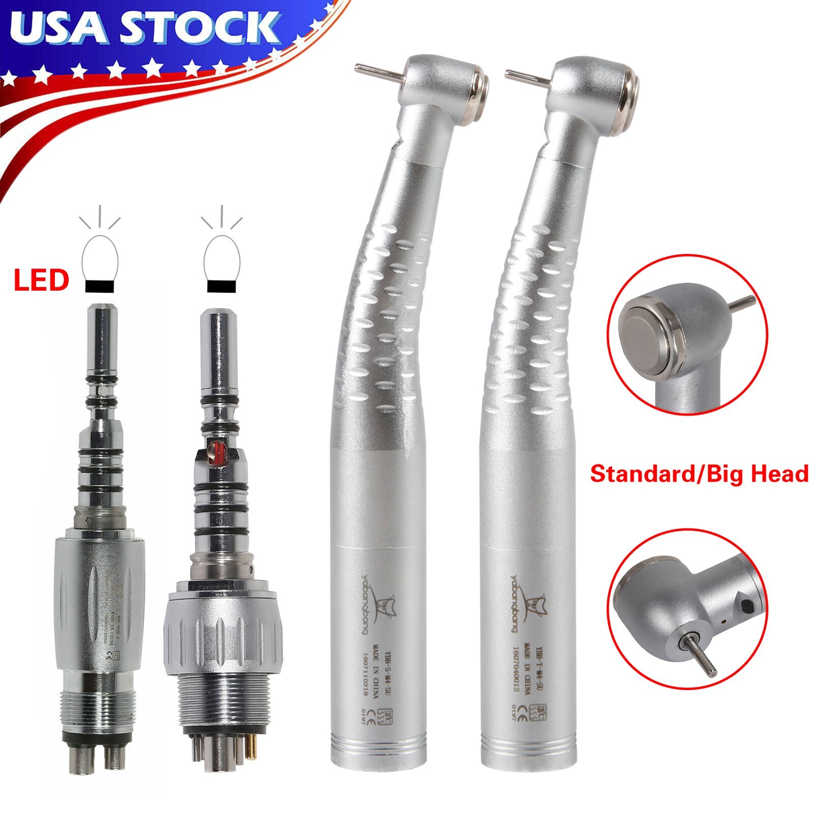 Dental Fiber Optic LED Handpiece High Speed fit KAVo LED Quick Coupling 4/6Hole
