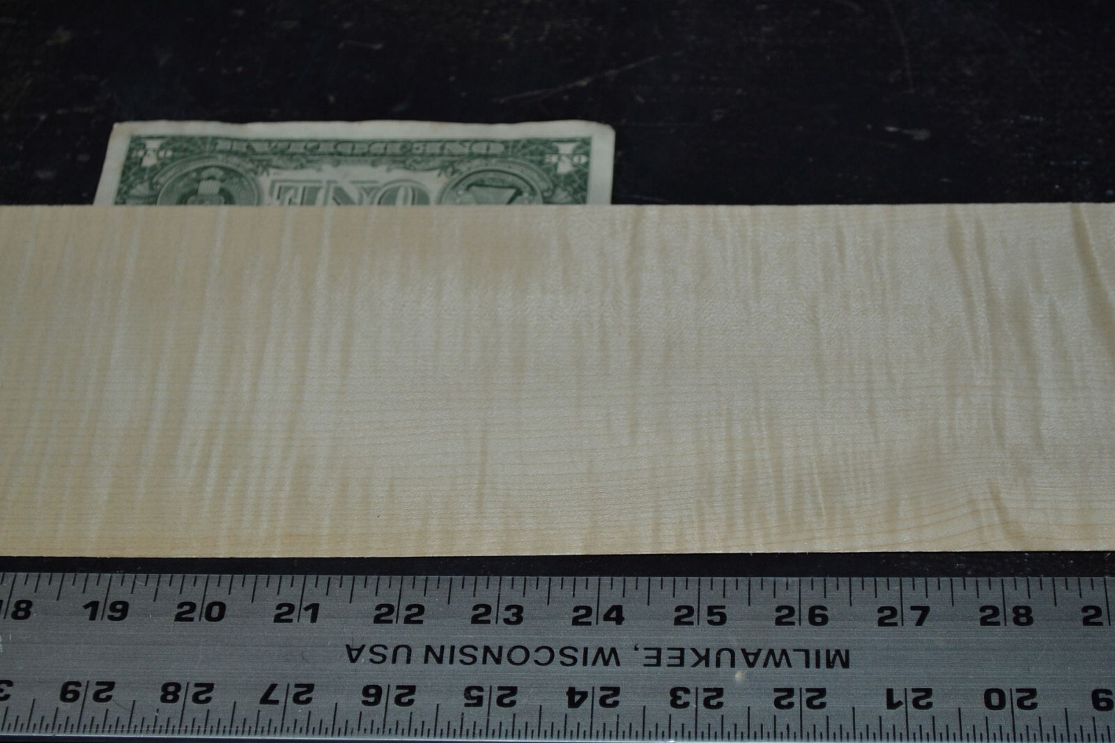 Curly Maple Raw Wood Veneer Sheet 4.5 x 46 inches 1/42nd 4669-51