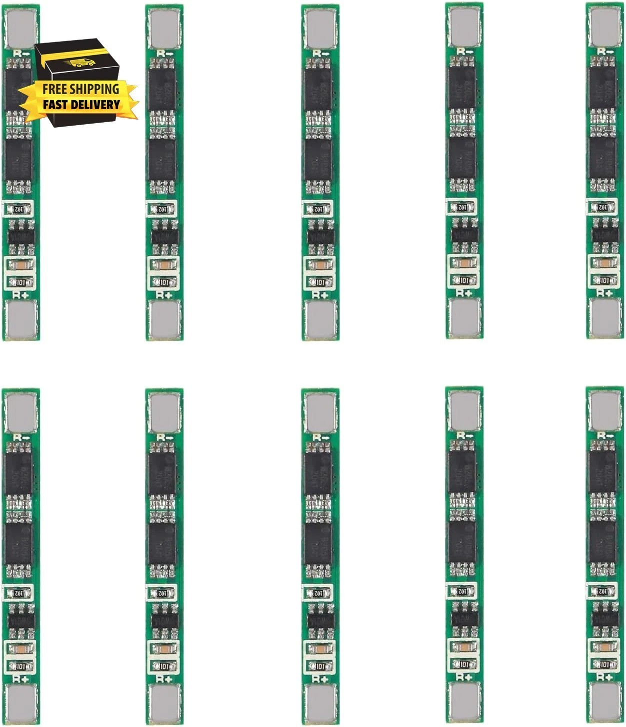 10Pcs 1S 3.7V BMS 18650 Charger 4A PCB Protection Board for Li-Ion Lithium Batte