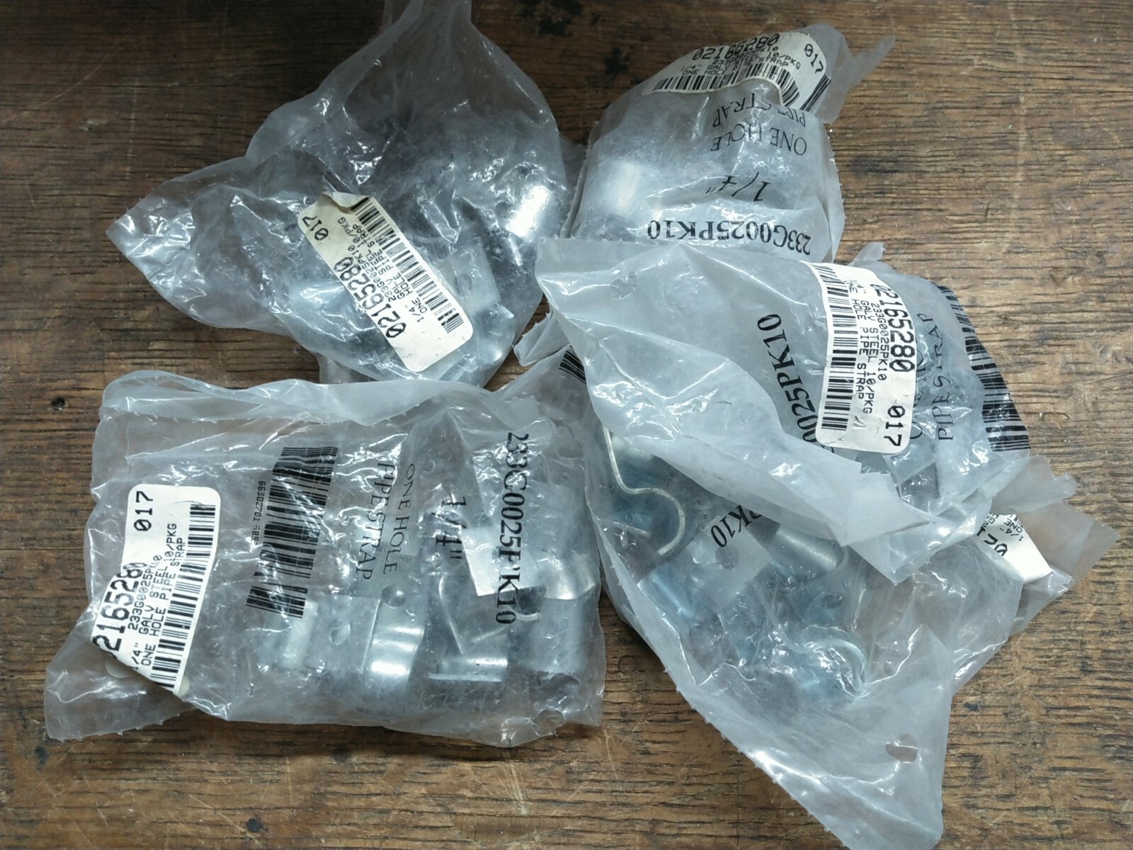 (Lot of 50) Single Hole 1/4″ Pipe Strap for EMT Conduit