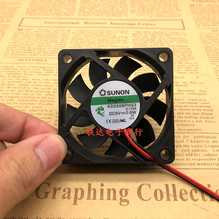 SUNON KD0506PHS3 DC5V 0.6W 0.115A 60*60*15мм 2-wire axial fan