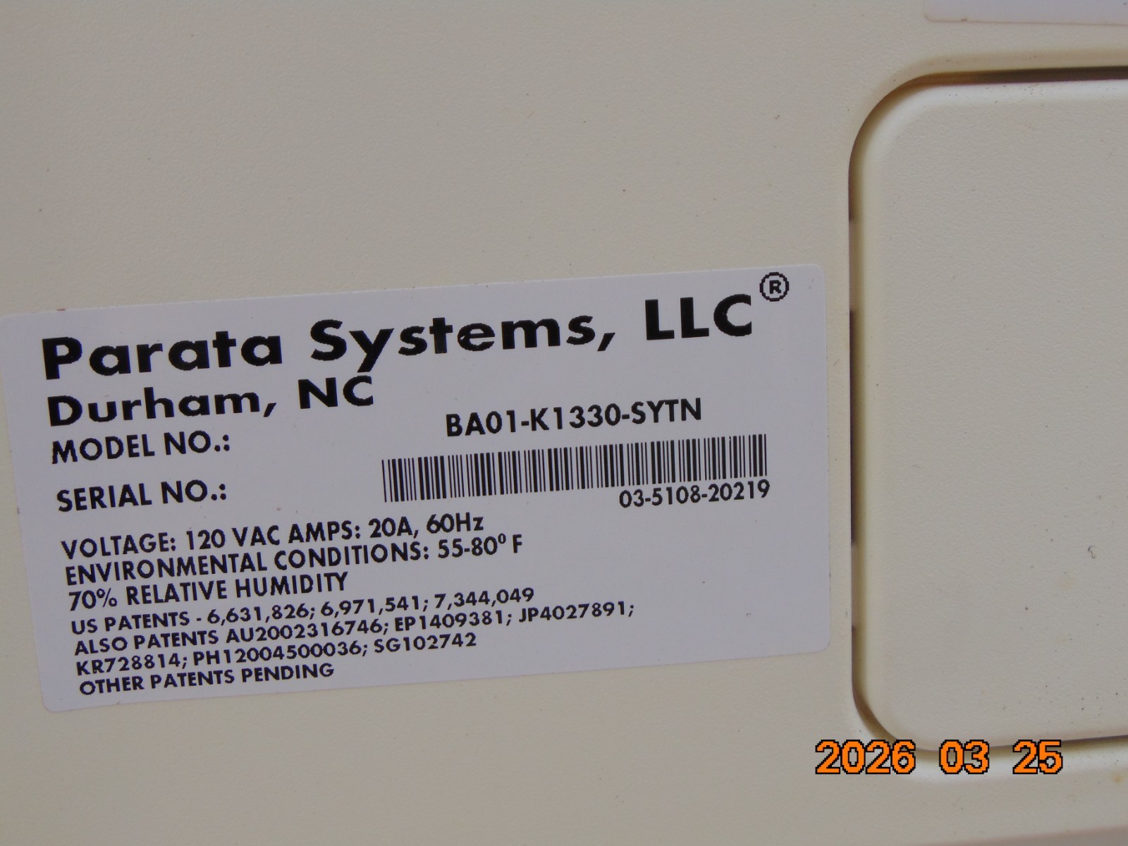 **NEW** PARATA MAX IN STORAGE FROM PURCHASE NEW IN 09 TO 2026 WHEN RELEASED