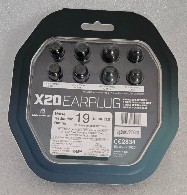 X20 Noise Reduction Ear Plugs Black Customizable Fit Hearing Protection For…..
