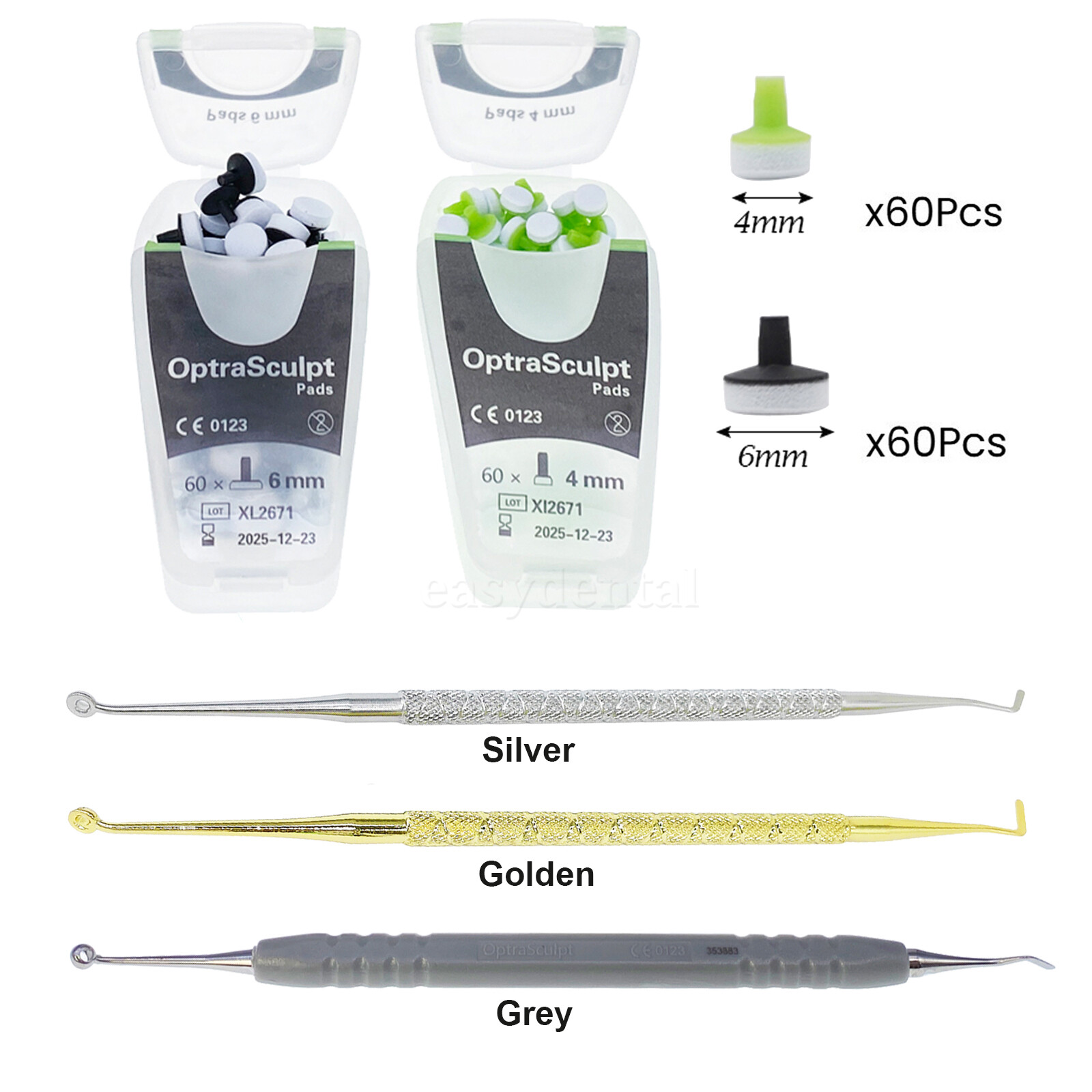 Dental Foam Pads Kit Veneer Composite Resin Filling Spatula Handle Optrasculpt