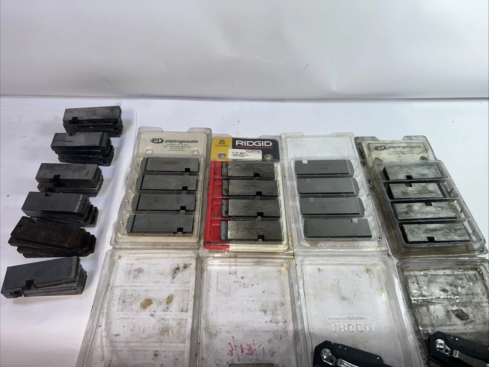 10 Sets of Threading Machine Dies, Right-Handed High-Speed NPT Ridgid