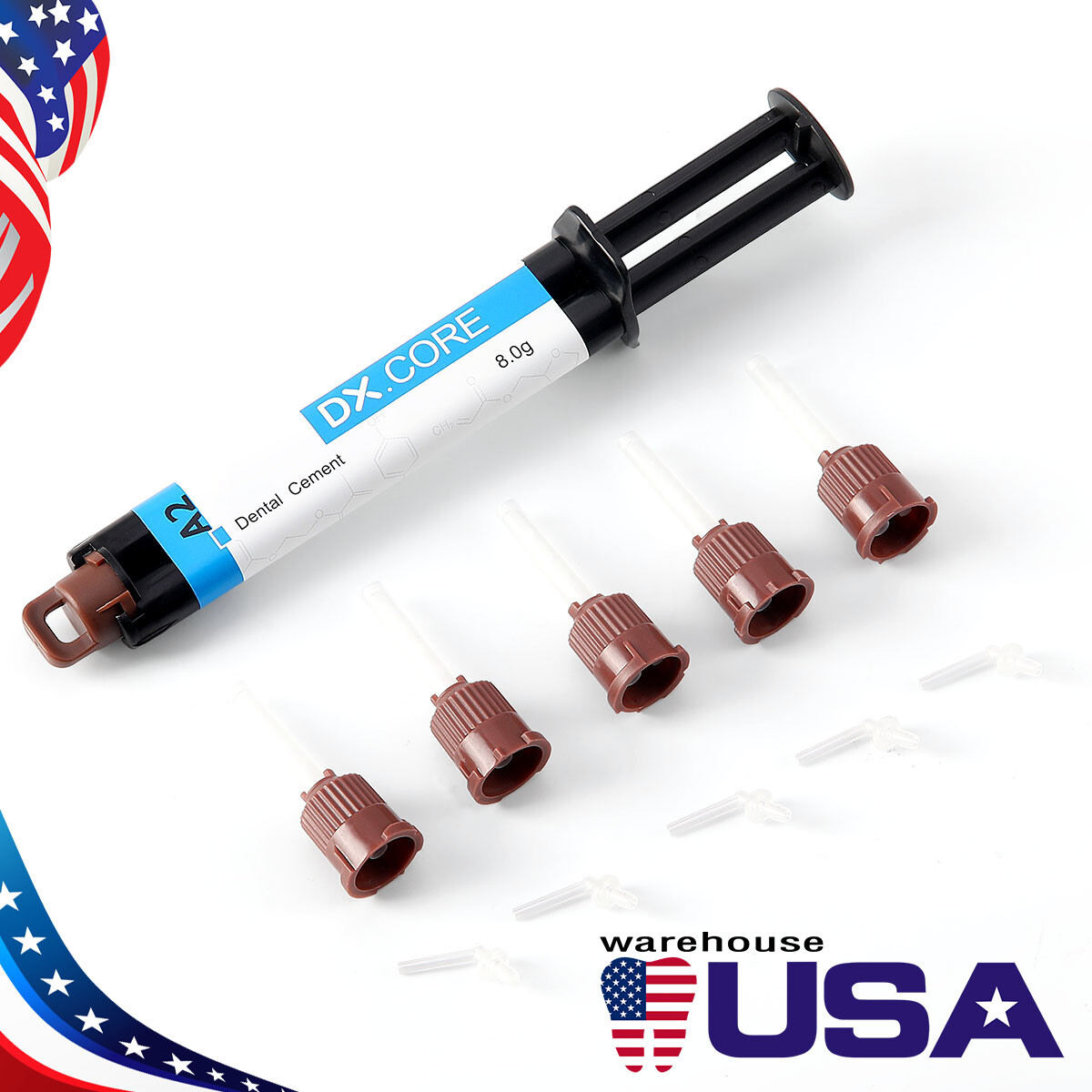 Dentex Dental Flowable Composite Resin Dual Cure Core Build Up A2/A3 DX.CORE