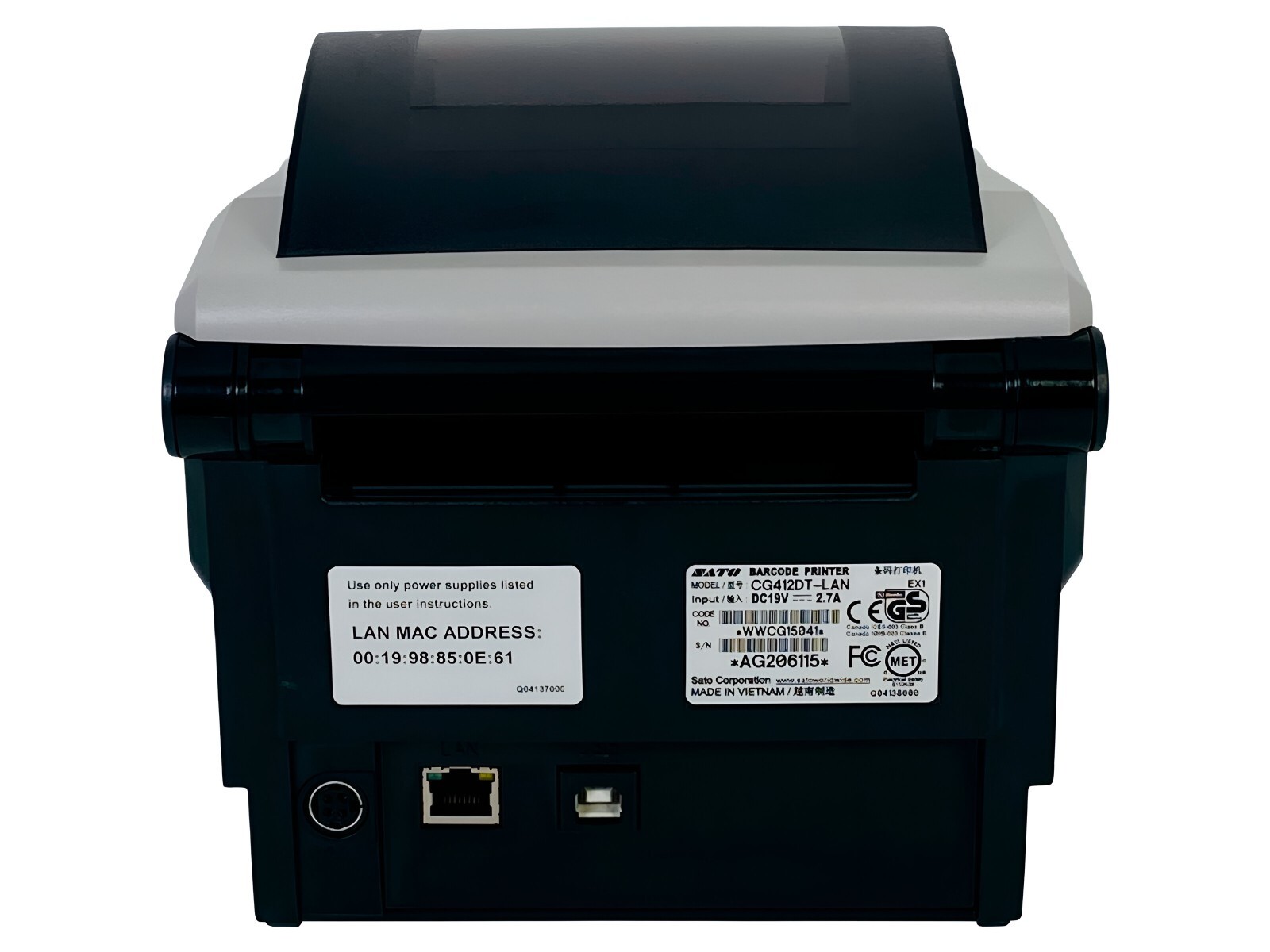 SATO CG412DT Direct Thermal 4×6 Label Printer – similar to Dymo LabelWriter 4XL