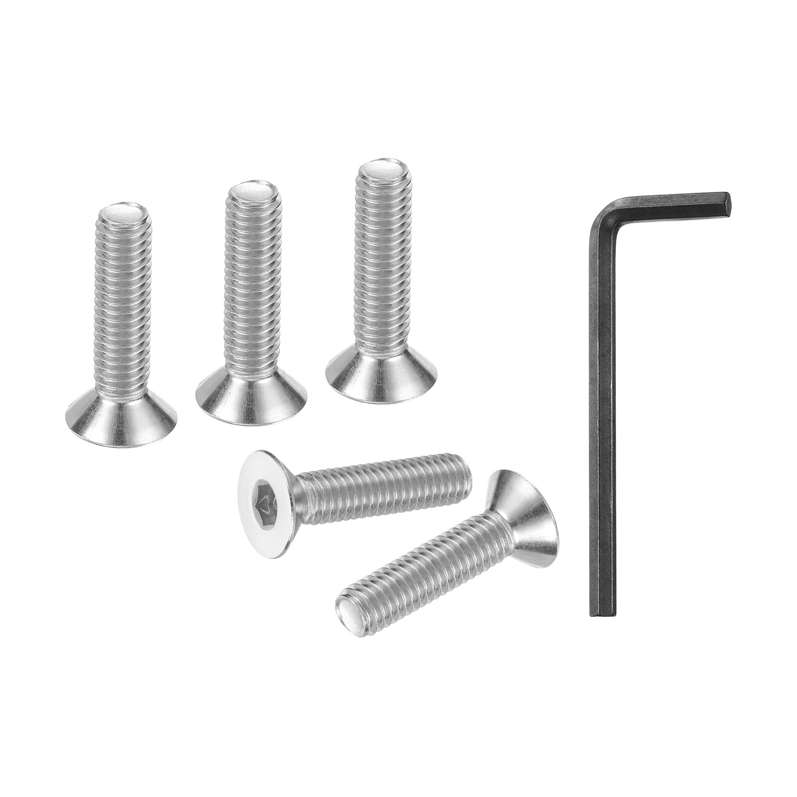 20Pcs M6-1x25mm Flat Head Socket Cap Bolts Screws Hex Socket Cap Screws