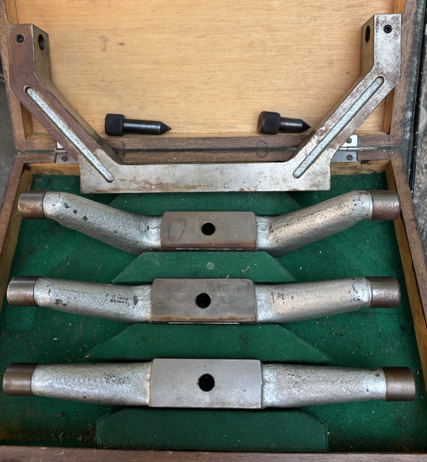 Vintage Mitsui Seiki Precision Radius Dresser Tooling Set w Fitted Wooden Case