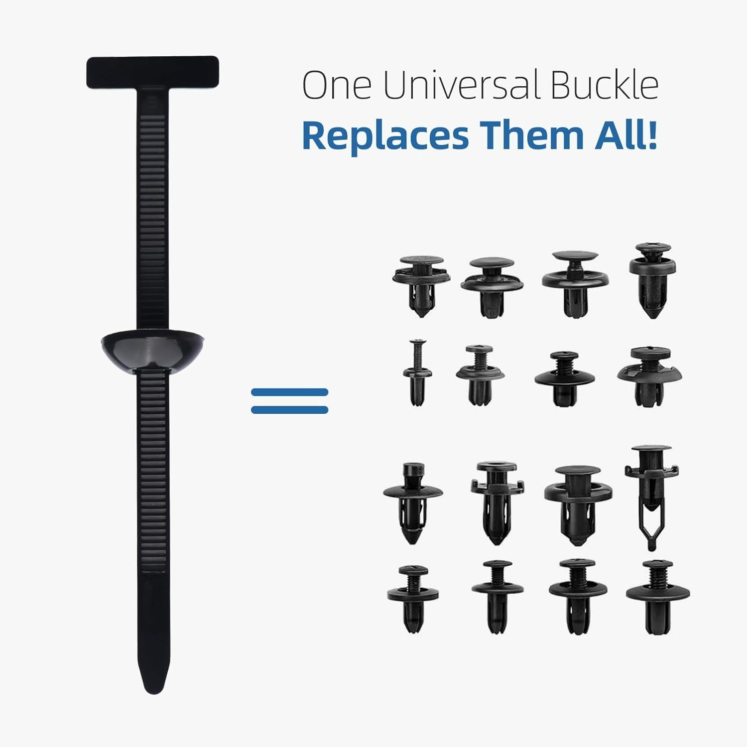 100 Pcs Nylon Universal Cable Tie Buckle for Car – Self-Locking and Easy Inst…
