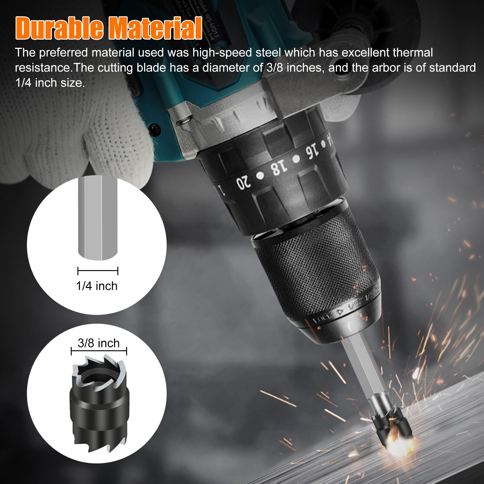 14Pcs 3/8″ Double Sided Rotary Spot Weld Cutter Remover Drill Bits Cut Welds Kit
