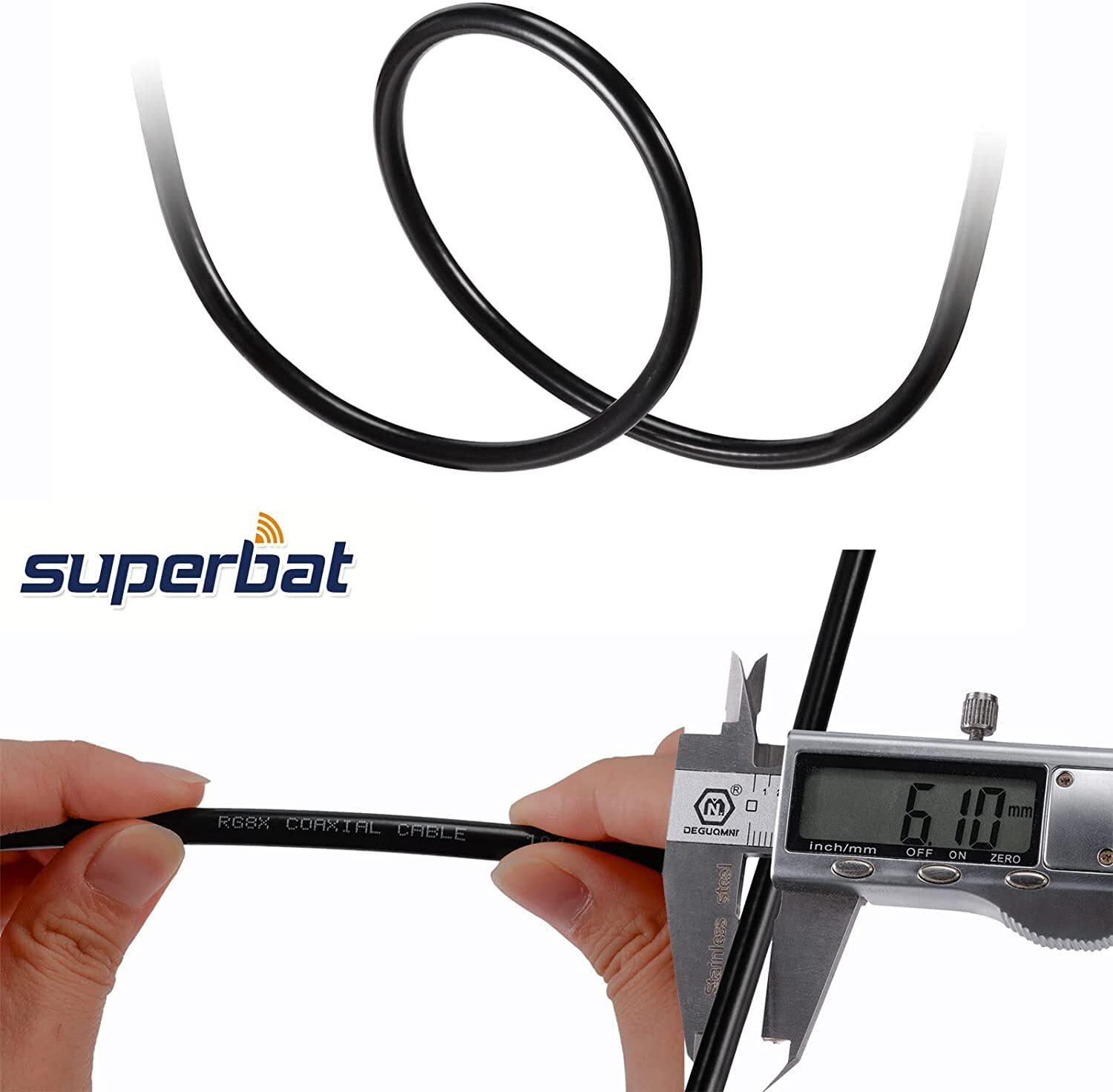 RG-8X RG8X Coax Cable PL259 UHF Male Ham Radio Low Loss for SWR Meter,CB Antenna