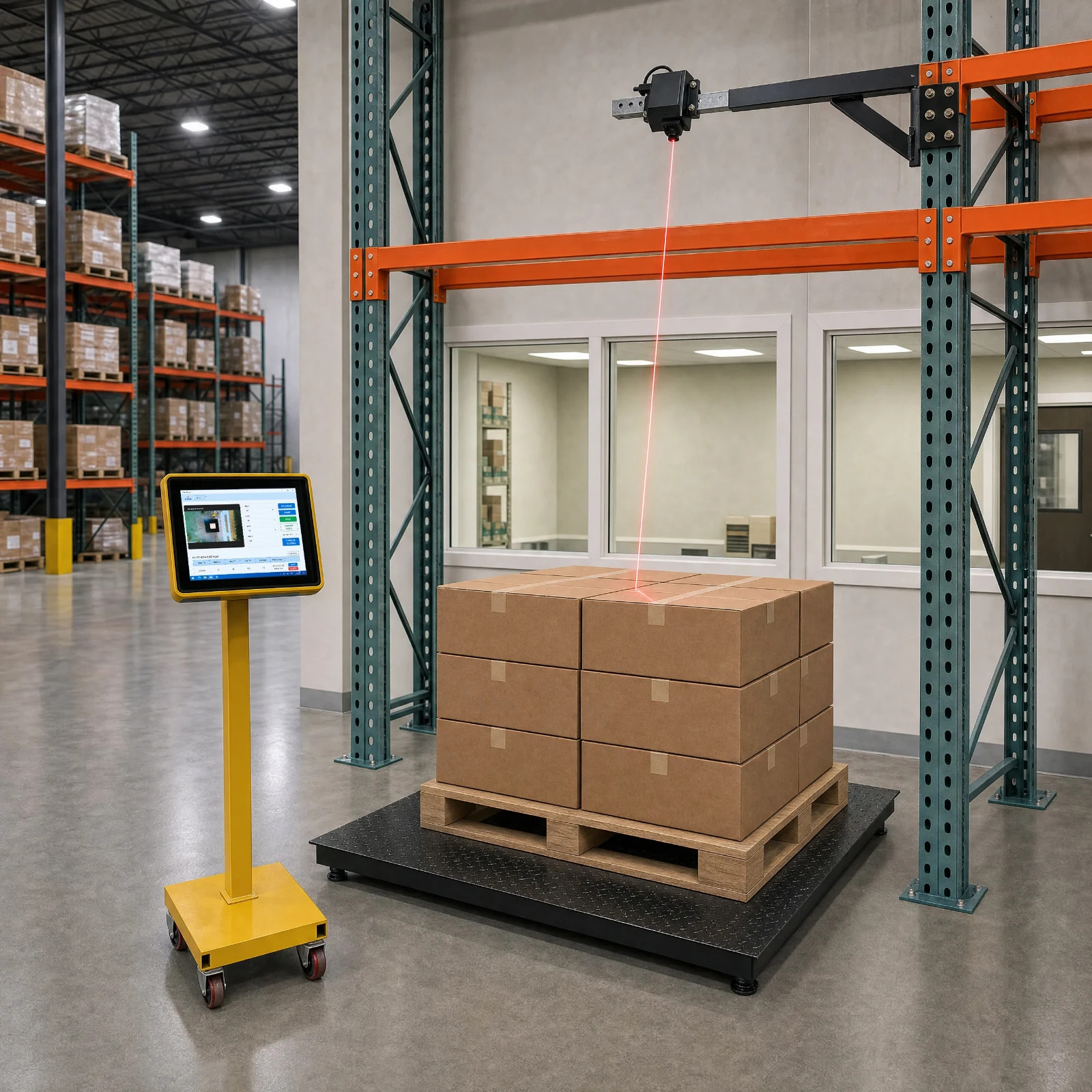 BizAutom Pixel Weigh™ Next-Generation AI Pallet Dimensioner Scale Black
